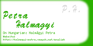 petra halmagyi business card